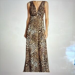 Leopard print wrap maxi dress Bloomingdales Aqua